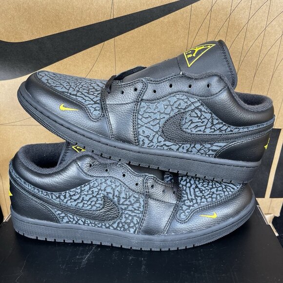NEW Nike Air Jordan 1 Low Black Elephant Print IM6568-010 Mens Size 9 main image 5